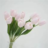 Unechte Echt-Anfass-Cremefarbene Creme Rosa Tulpe 45 cm