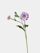 Faux Scabiosa Pincushion Flower Stem – 22"/55cm