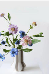 Faux Scabiosa Pincushion Flower Stem – 22"/55cm