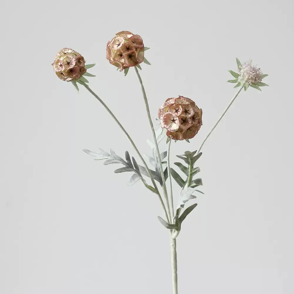 Faux Scabiosa Seed Pod Flower –23"