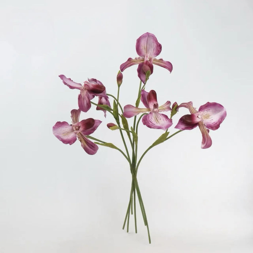 Real Touch Faux Slipper Orchid Stem– 26″ Purple