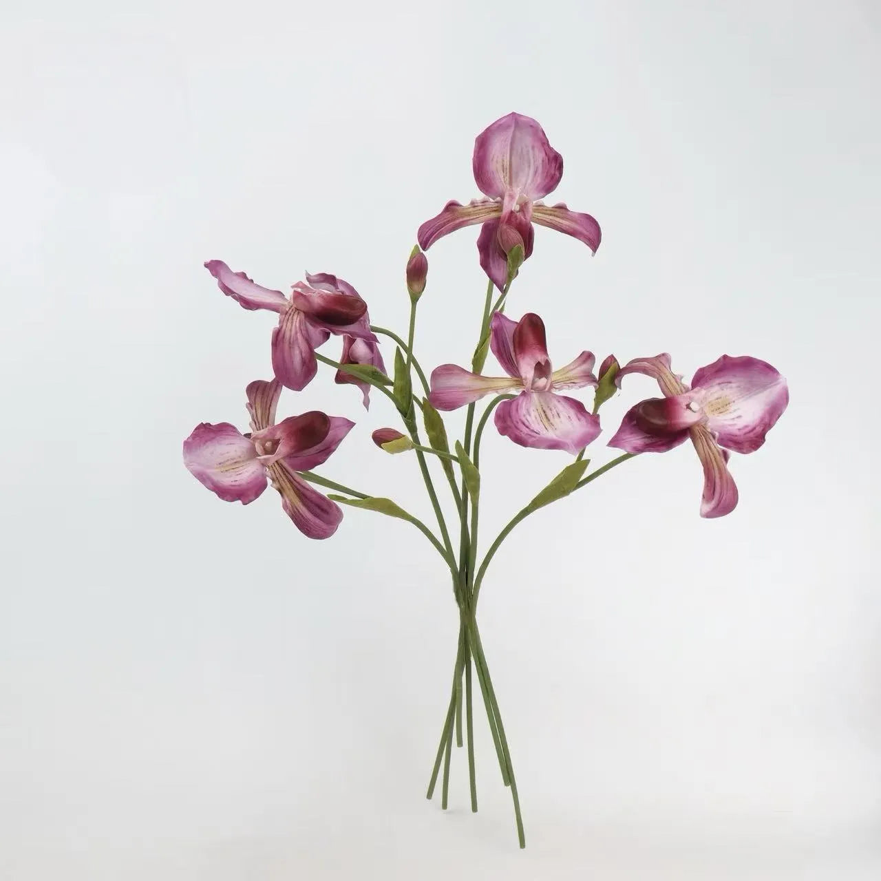Real Touch Faux Slipper Orchid Stem– 26″ Purple
