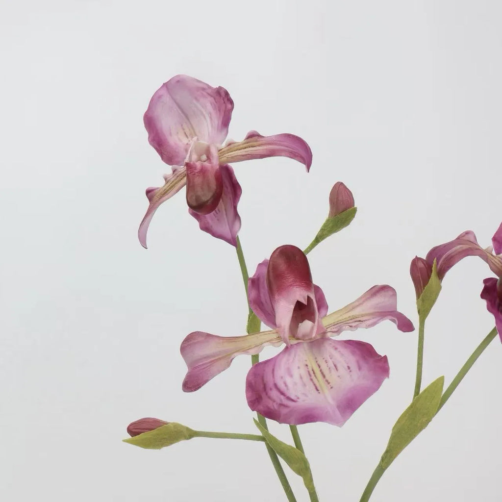 Real Touch Faux Slipper Orchid Stem– 26″ Purple