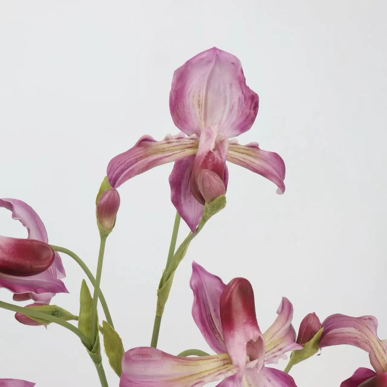 Real Touch Faux Slipper Orchid Stem– 26″ Purple