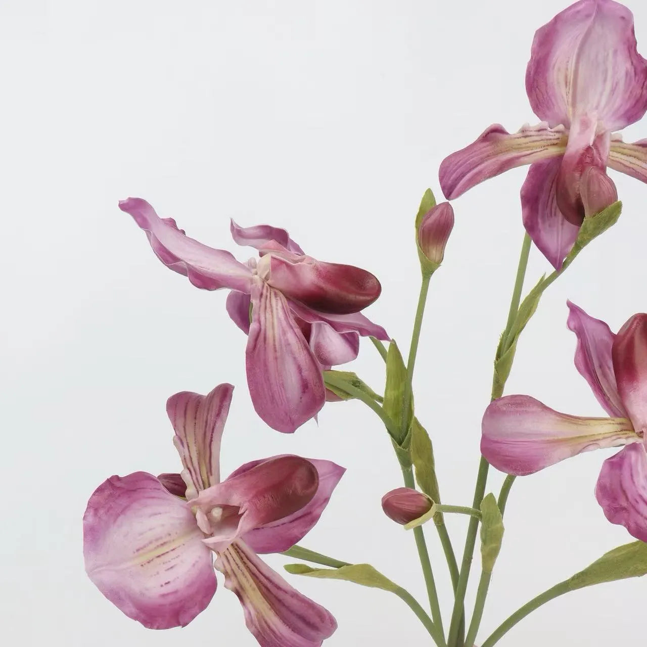 Real Touch Faux Slipper Orchid Stem– 26″ Purple