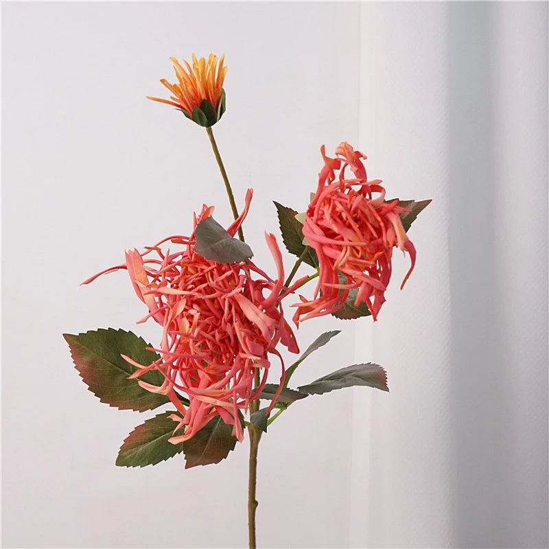 Faux Spider Chrysanthemum Stem -27"