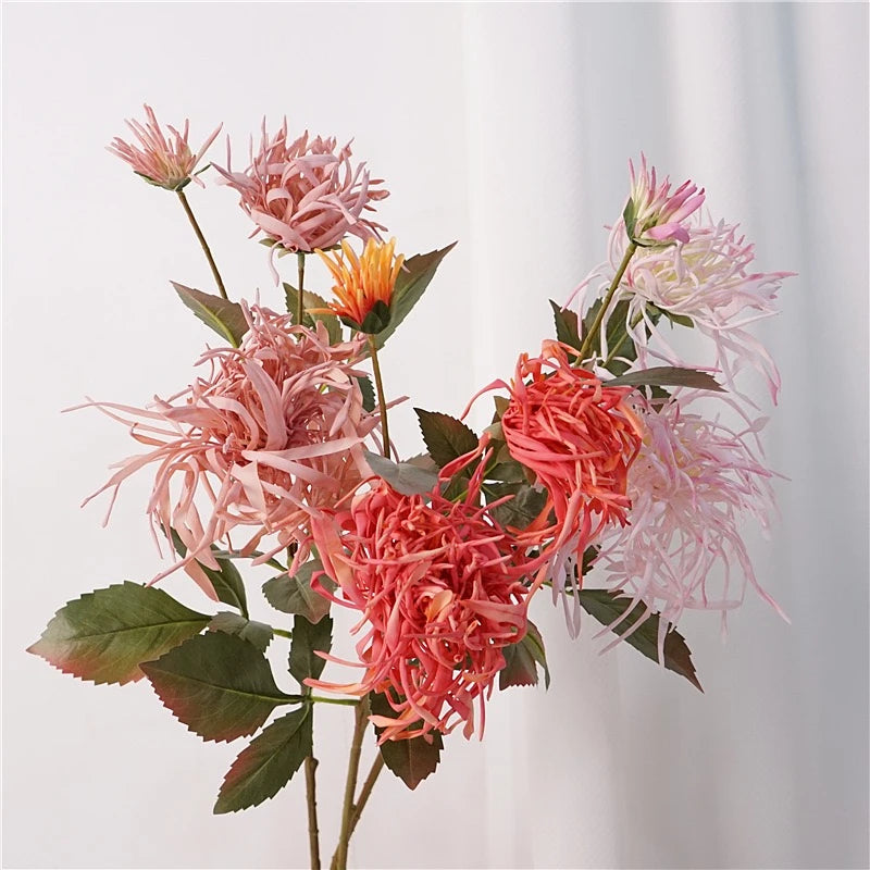 Faux Spider Chrysanthemum Stem -27"