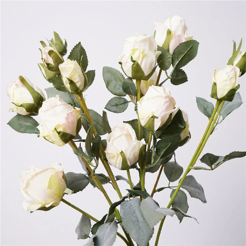 Faux Toasted Edge Spray Rose – 25"