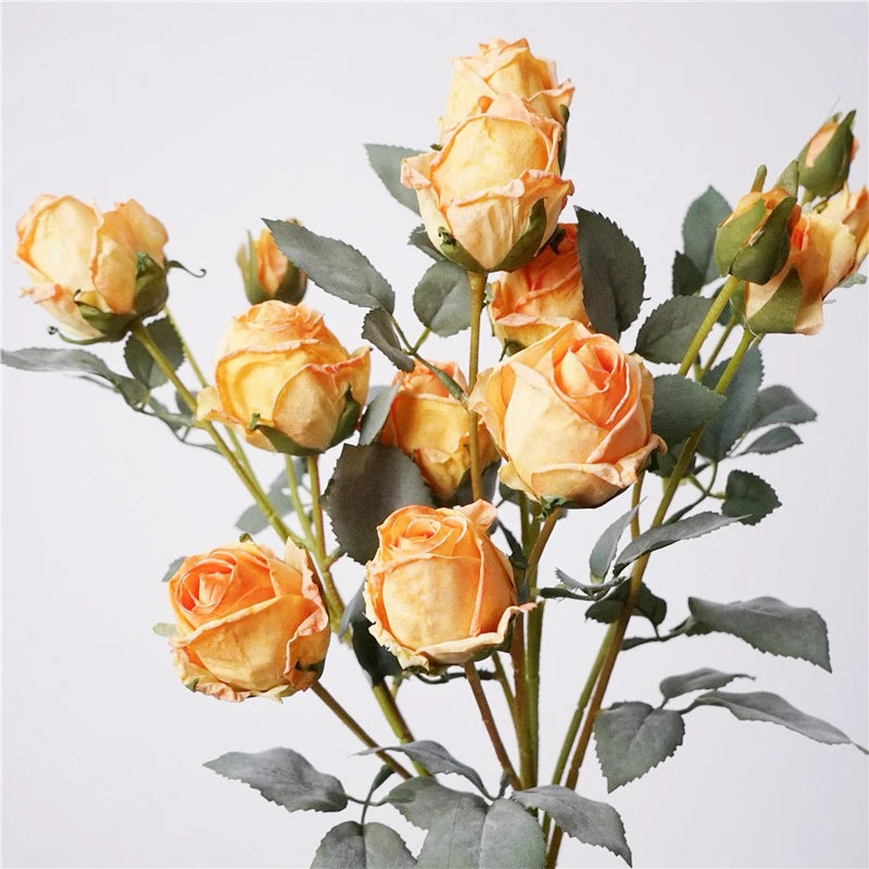 Faux Toasted Edge Spray Rose – 25"