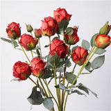 Faux Toasted Edge Spray Rose – 25"