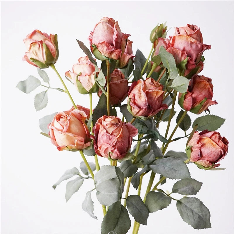 Faux Toasted Edge Spray Rose – 25"
