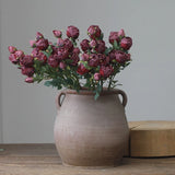 Faux Vintage Spray Rose in Plum – 25"