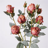 Faux Toasted Edge Spray Rose – 25"