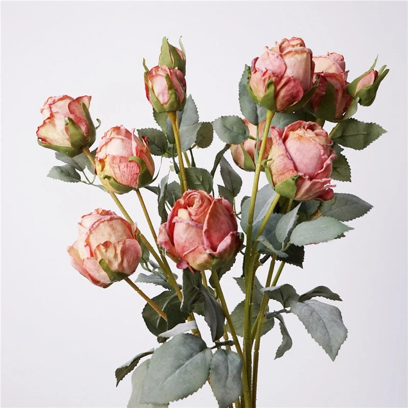 Faux Toasted Edge Spray Rose – 25"