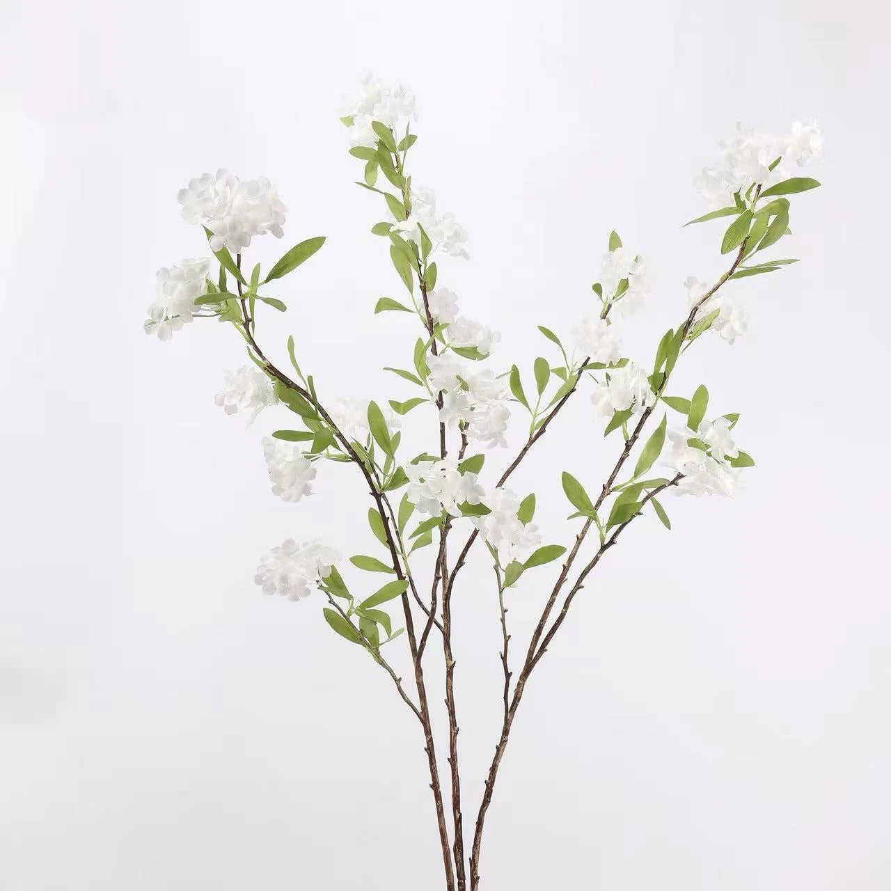 Faux Viburnum Snowball Flower Branch – 94 cm