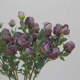 Faux Vintage Spray Rose in Smoky Purple – 25"