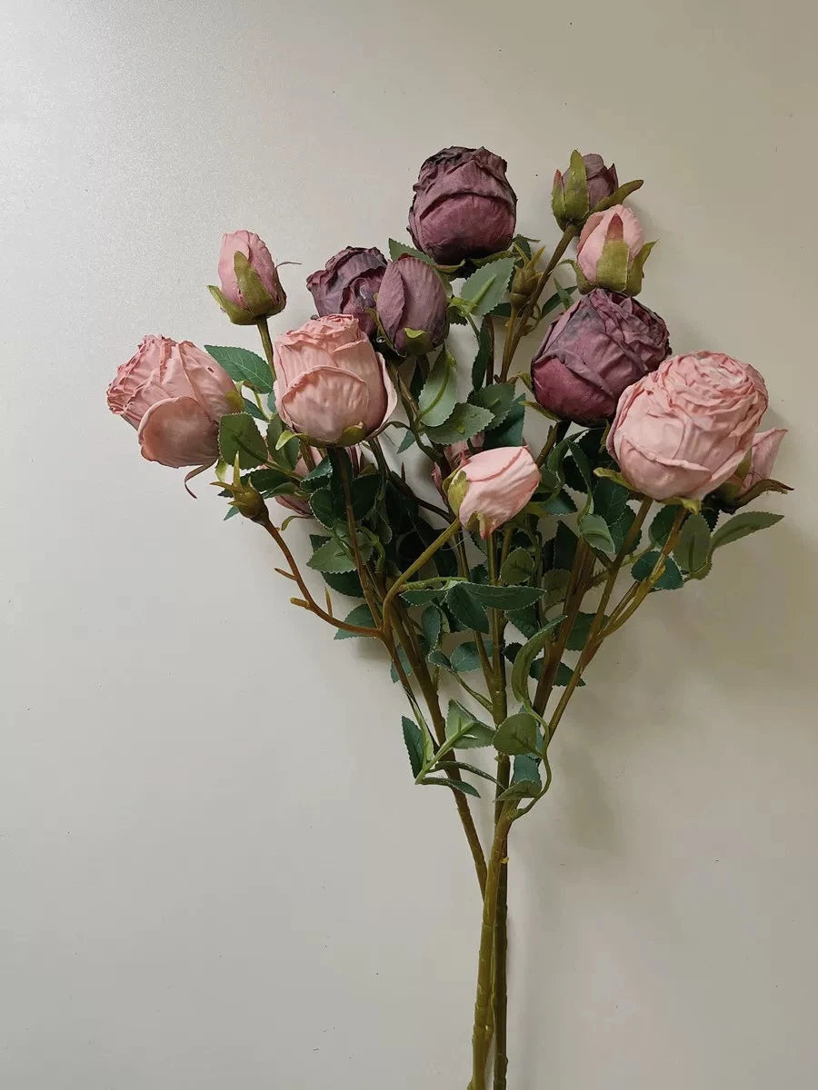 Faux Spray Rose in Dusty Pink – 25"