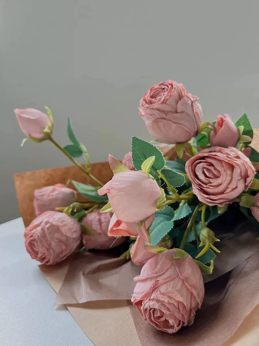 Faux Spray Rose in Dusty Pink – 25"