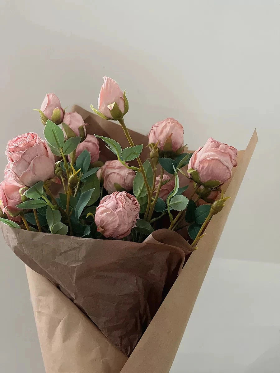 Faux Spray Rose in Dusty Pink – 25"