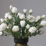 Faux Vintage Spray Rose in White – 25"