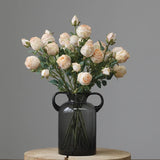 Faux Vintage Spray Rose in Champagne – 25"
