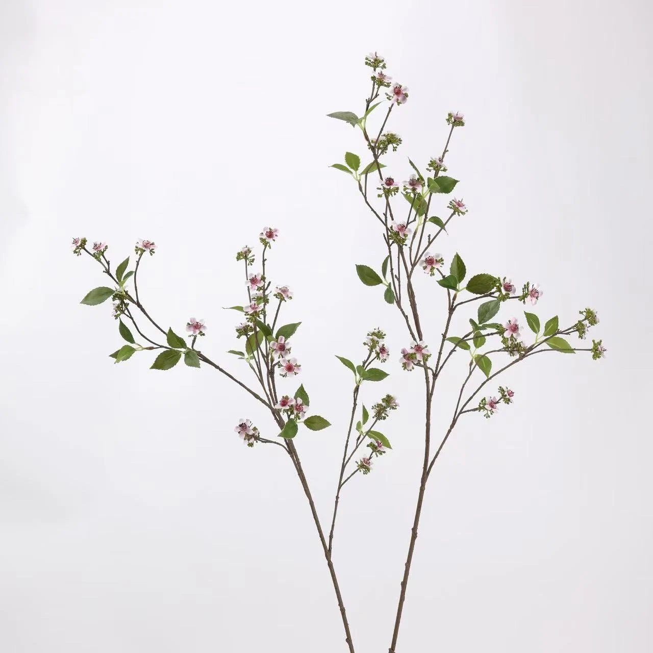 Faux Wild Rose Myrtle Spray – 39"/100cm