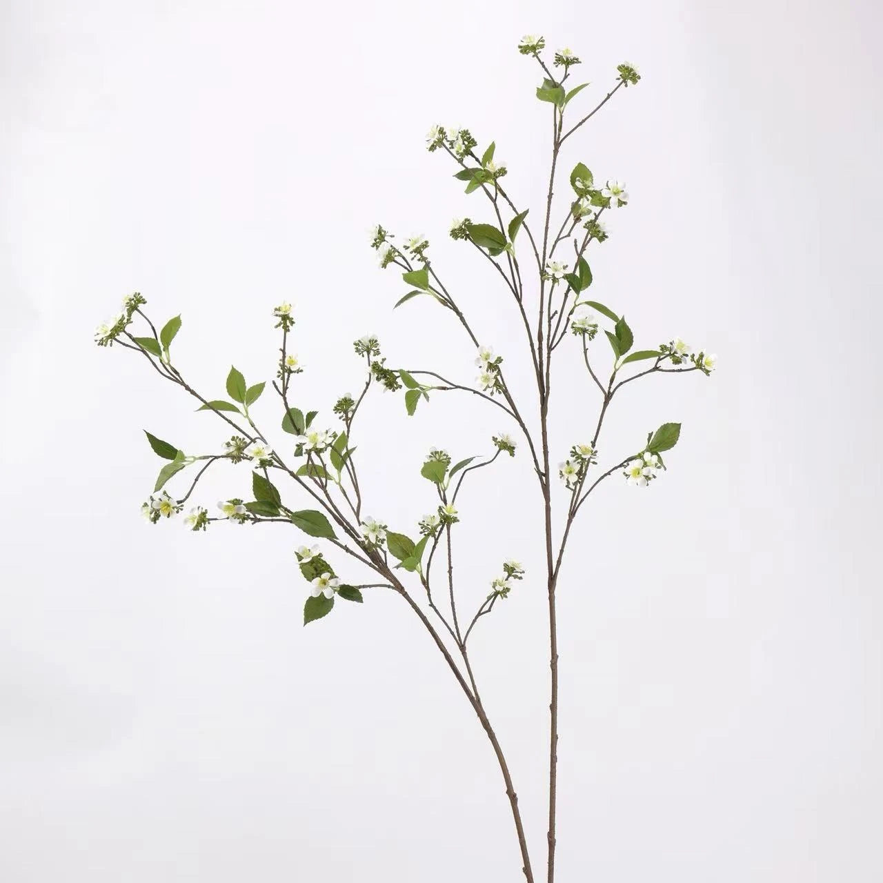 Faux Wild Rose Myrtle Spray – 39"/100cm