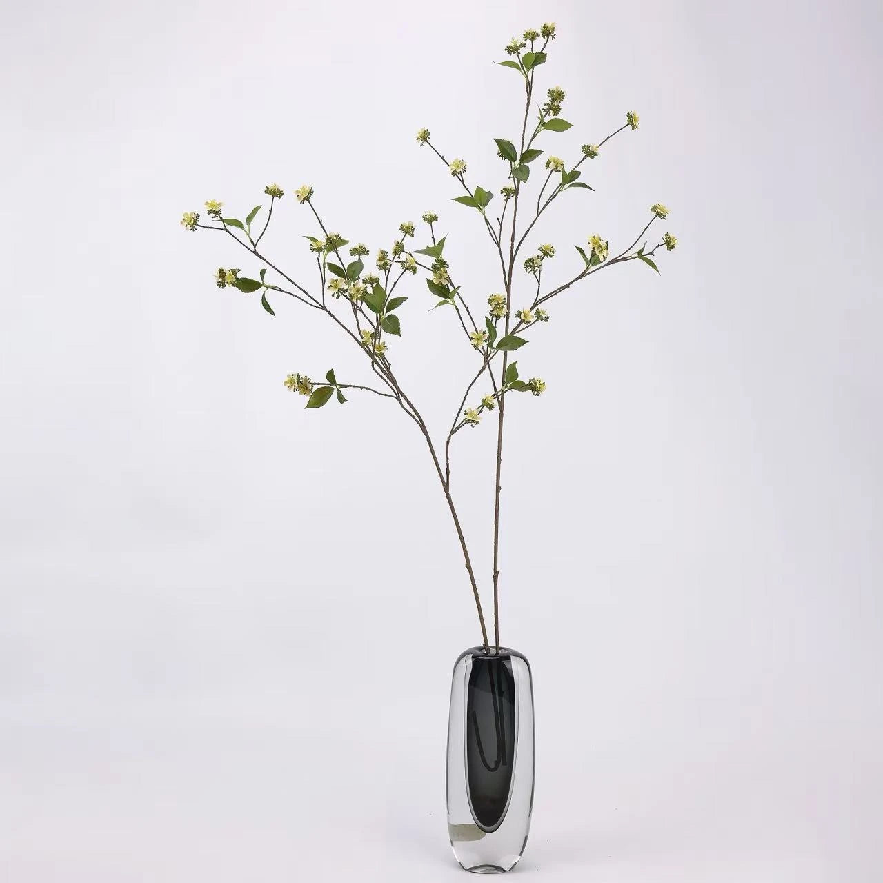 Faux Wild Rose Myrtle Spray – 39"/100cm