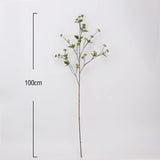 Faux Wild Rose Myrtle Spray – 39"/100cm