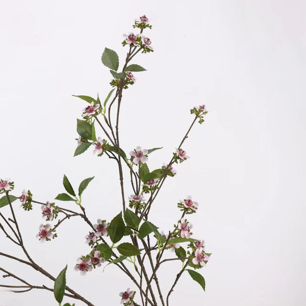 Faux Wild Rose Myrtle Spray – 39"/100cm