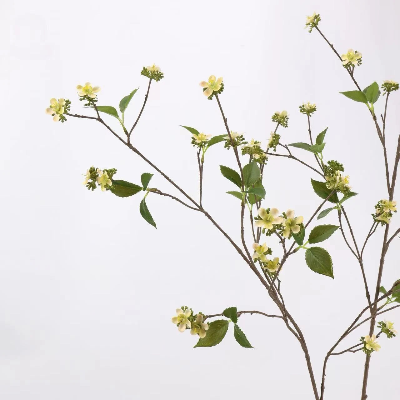 Faux Wild Rose Myrtle Spray – 39"/100cm
