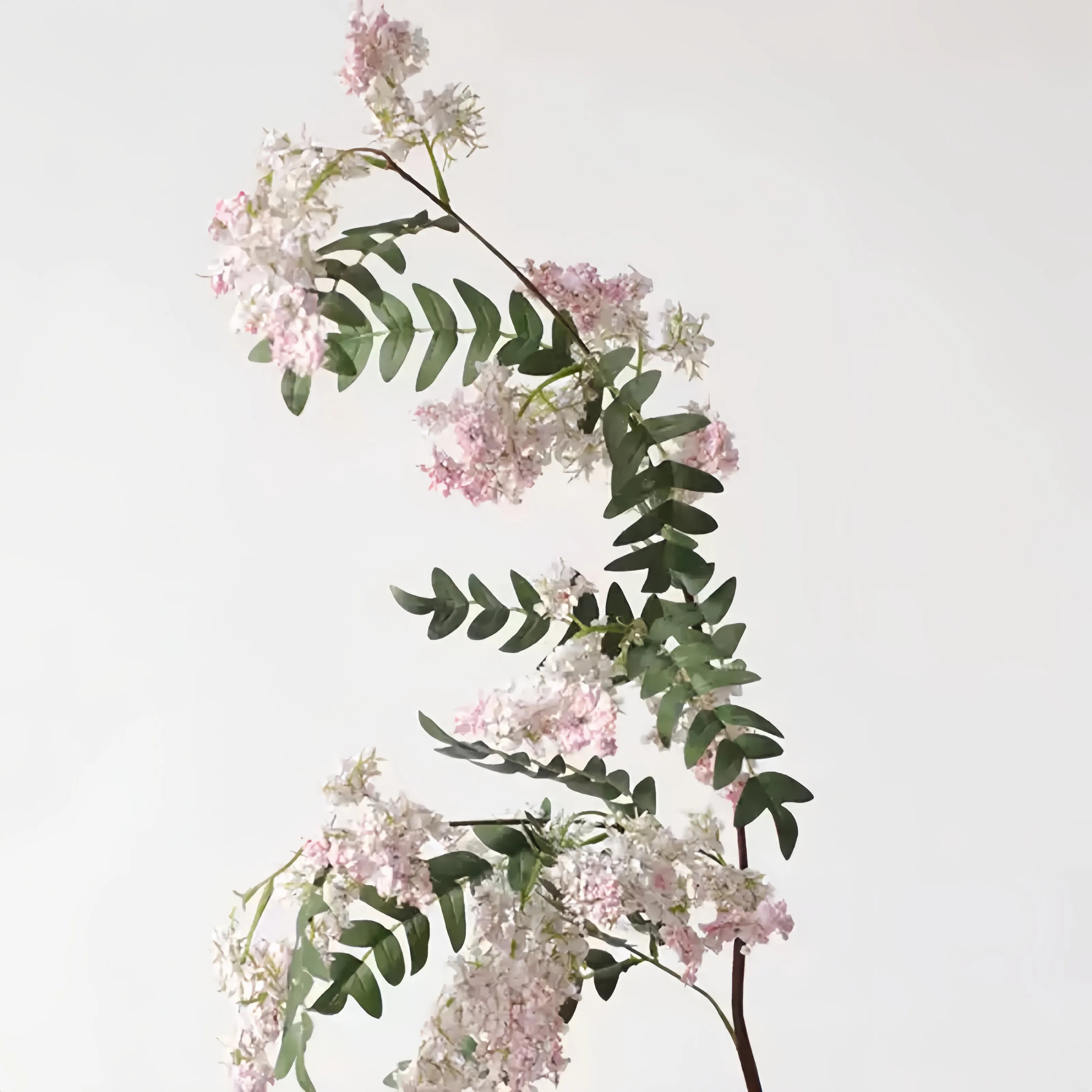 フェイク・ローズマリーの花枝 - 40インチ