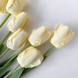 Künstliche Real Touch Cremeweiße Tulpe 45,7 cm