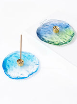 Ice Melt Glass Incense Holder