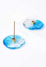 Ice Melt Glass Incense Holder