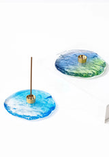 Ice Melt Glass Incense Holder