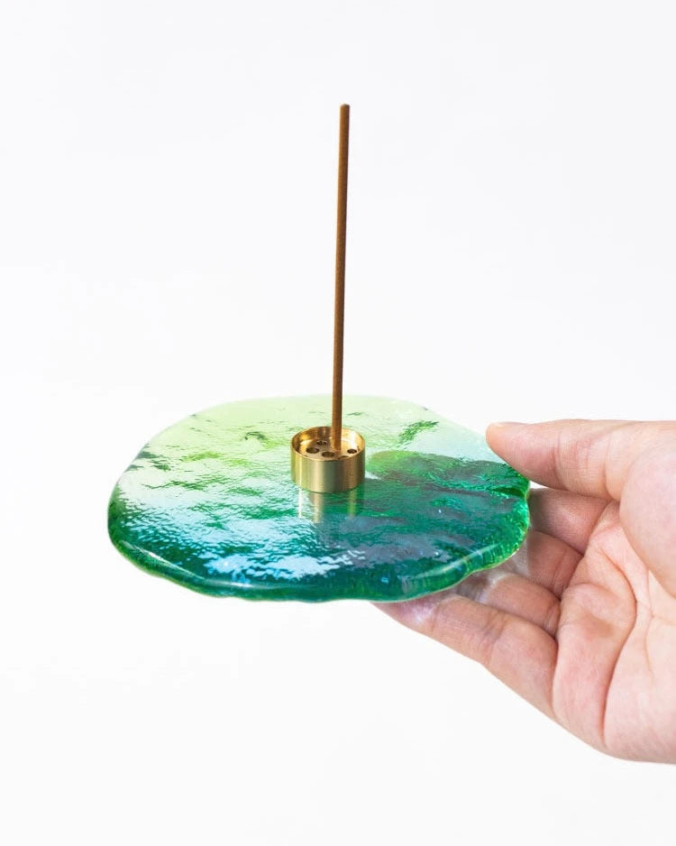 Ice Melt Glass Incense Holder