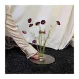 楽しいクリアガラスの生け花用花瓶（けんざん付き）