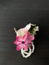 Magenta Faux Floral Corsage & Boutonniere Set