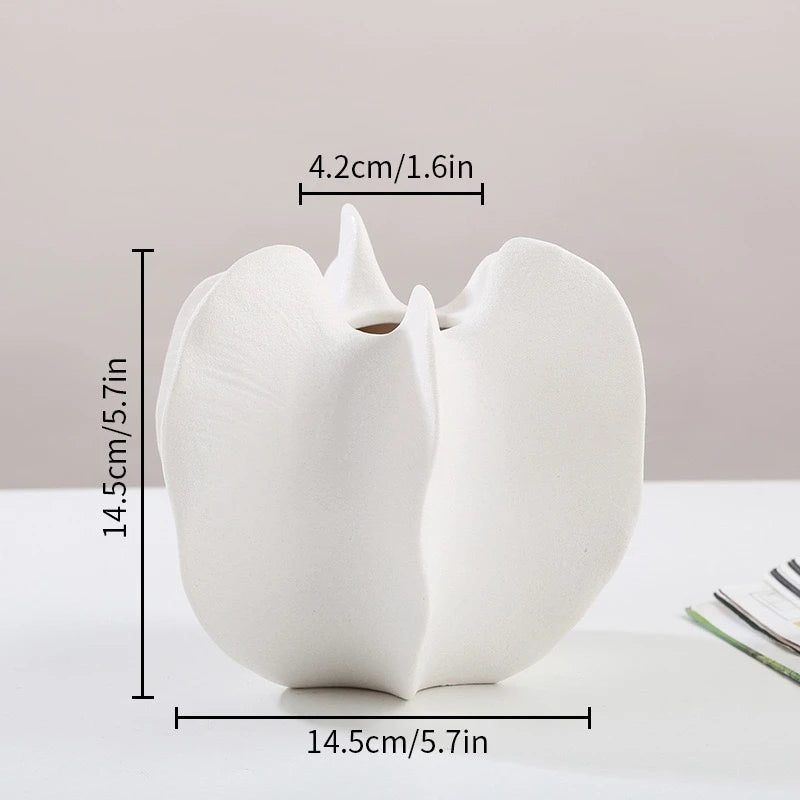 Modern Sculptural Starfruit Ceramic Vase