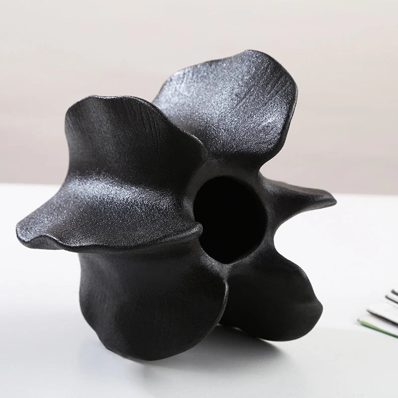 Modern Sculptural Starfruit Ceramic Vase