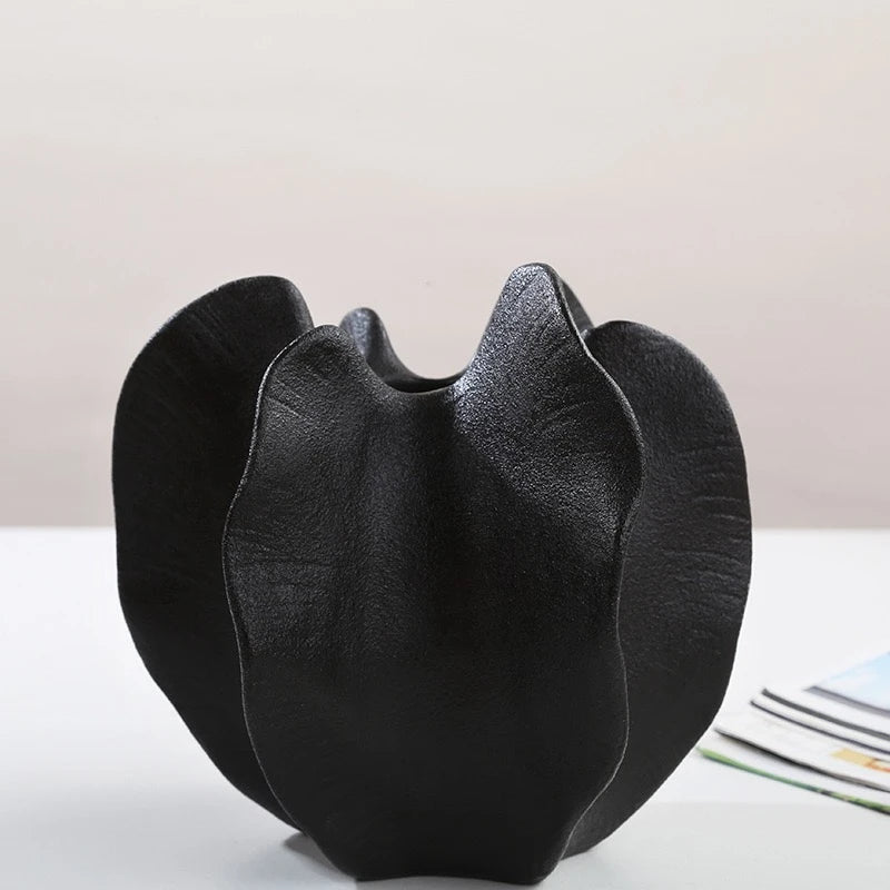 Modern Sculptural Starfruit Ceramic Vase