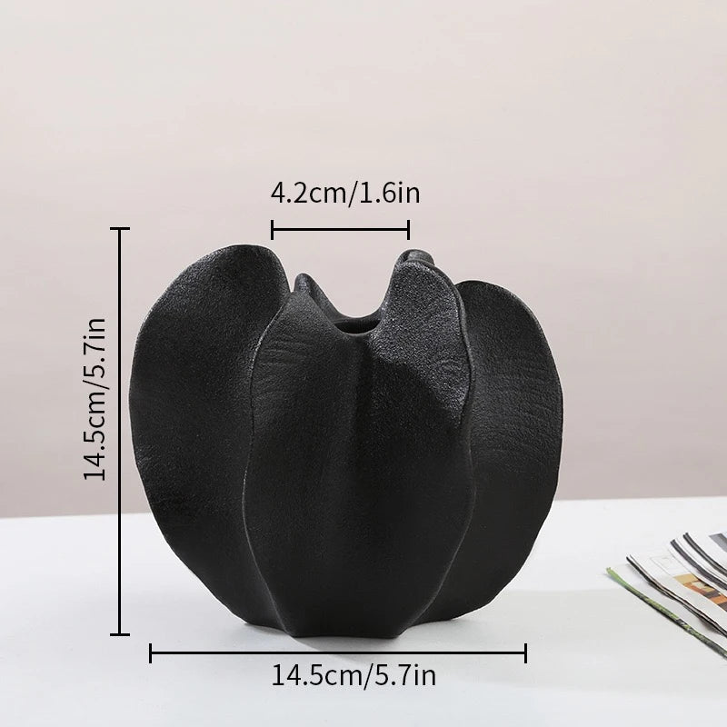 Modern Sculptural Starfruit Ceramic Vase