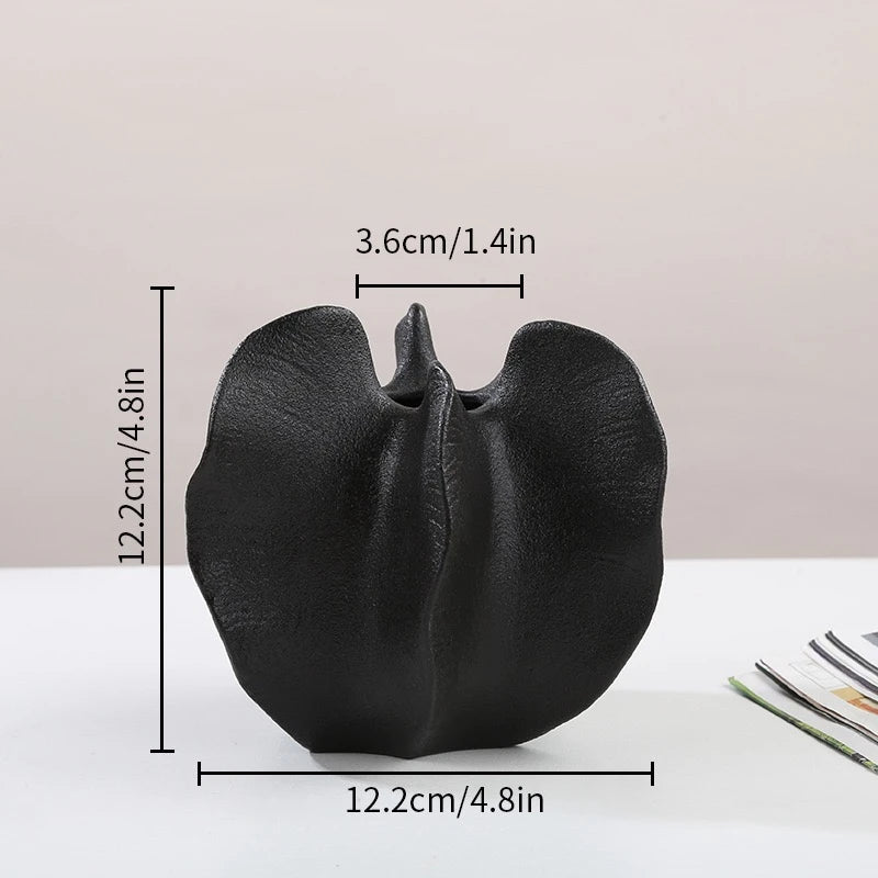 Modern Sculptural Starfruit Ceramic Vase