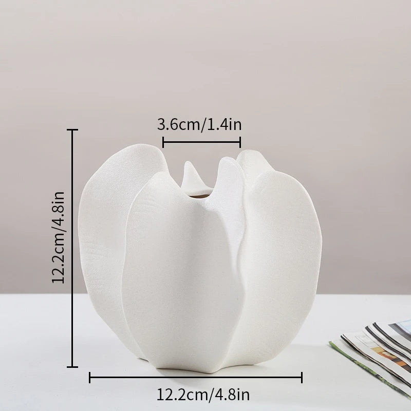 Modern Sculptural Starfruit Ceramic Vase