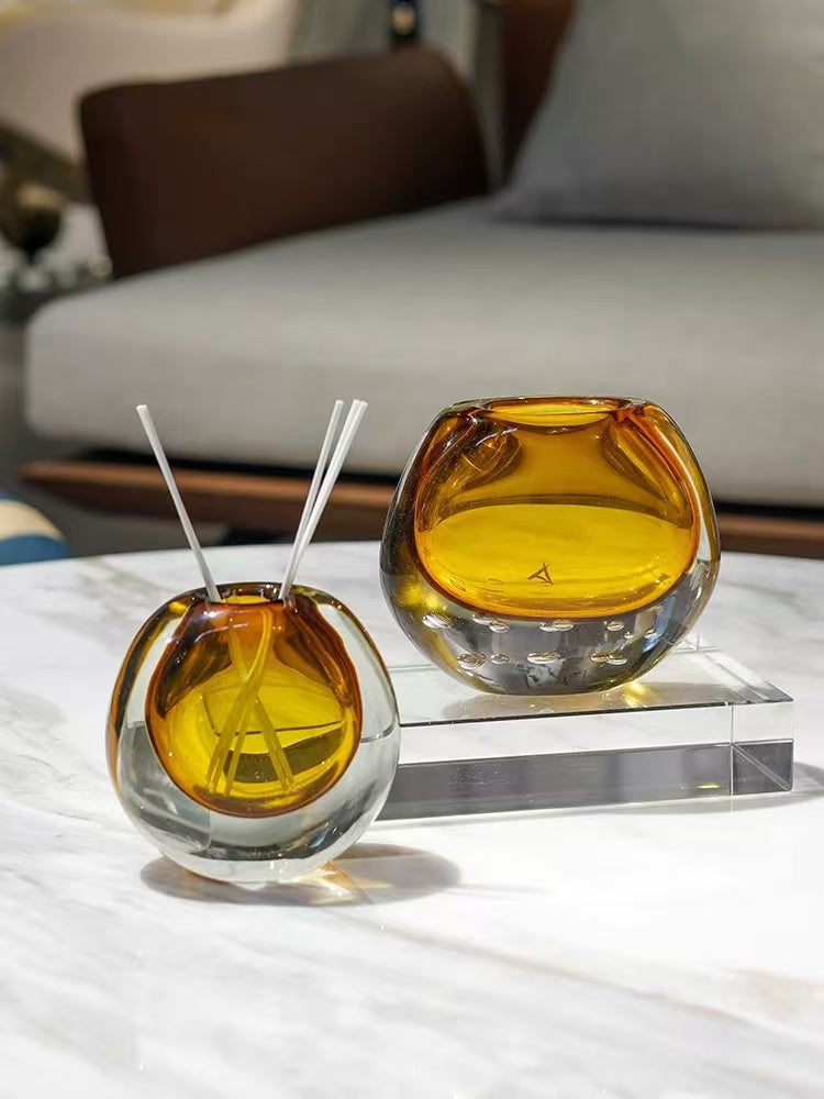 Modern Mouth-Blown Glass Bud Vases