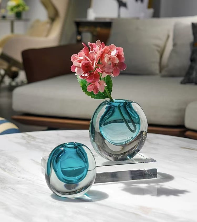 Modern Mouth-Blown Glass Bud Vases