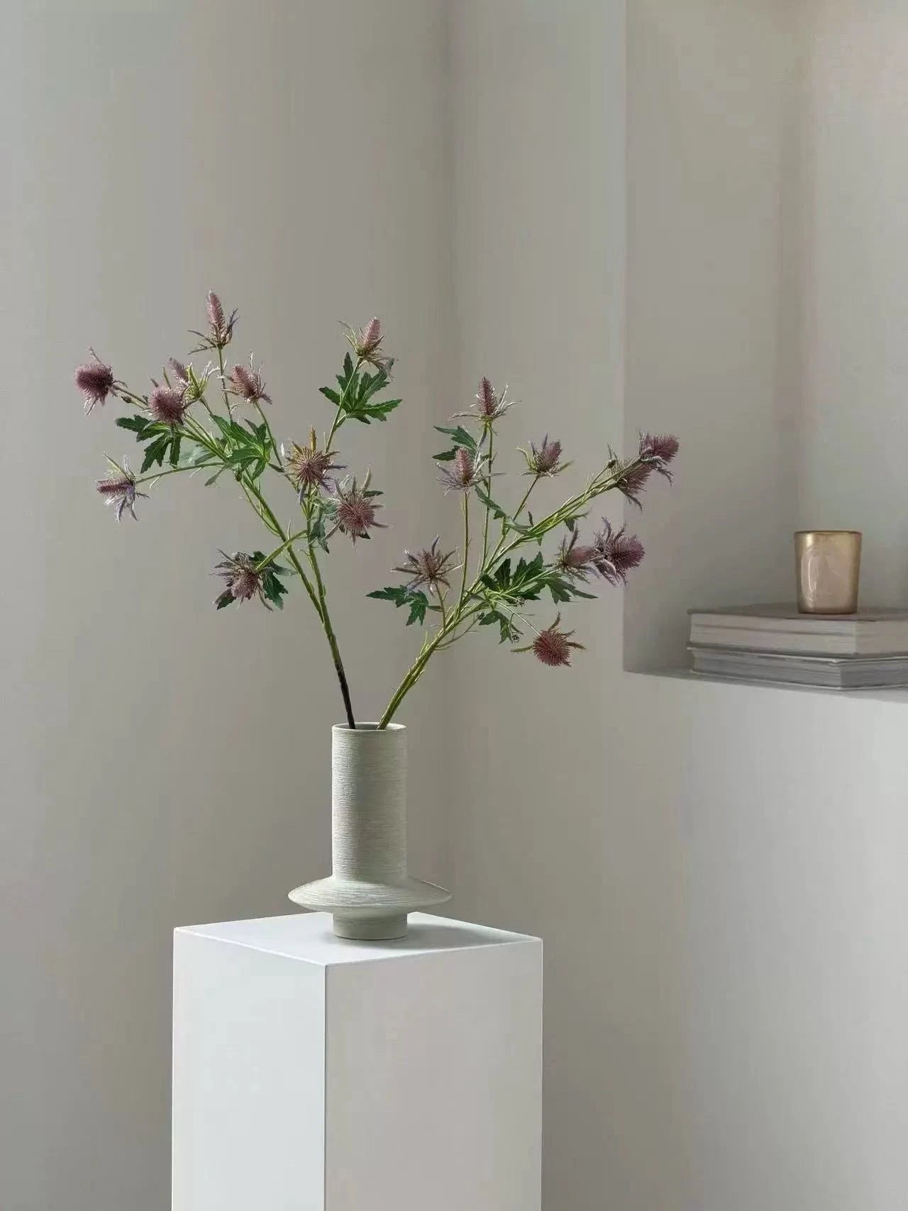 Purple Artificial Eryngium Sea Holly Stem – 68cm