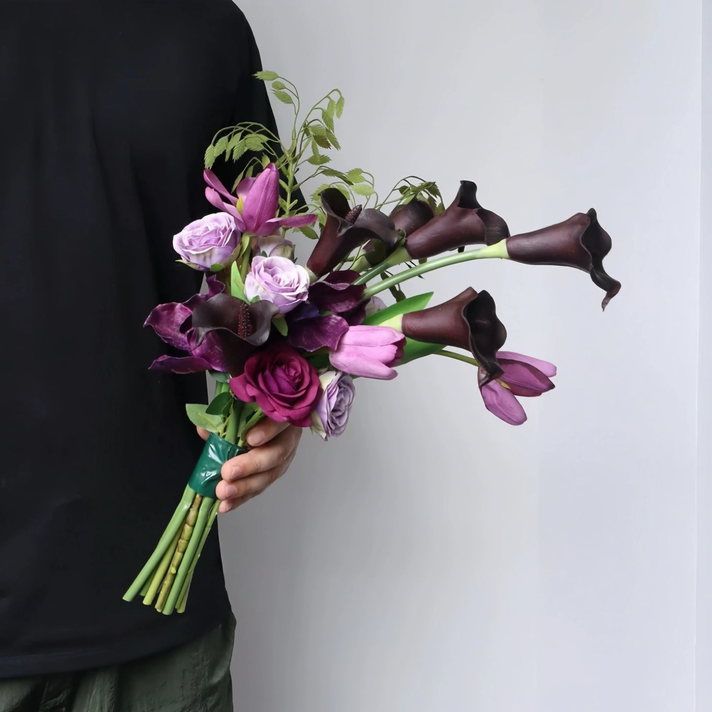The Plum Reverie -Luxe Purple Faux Floral Bouquet