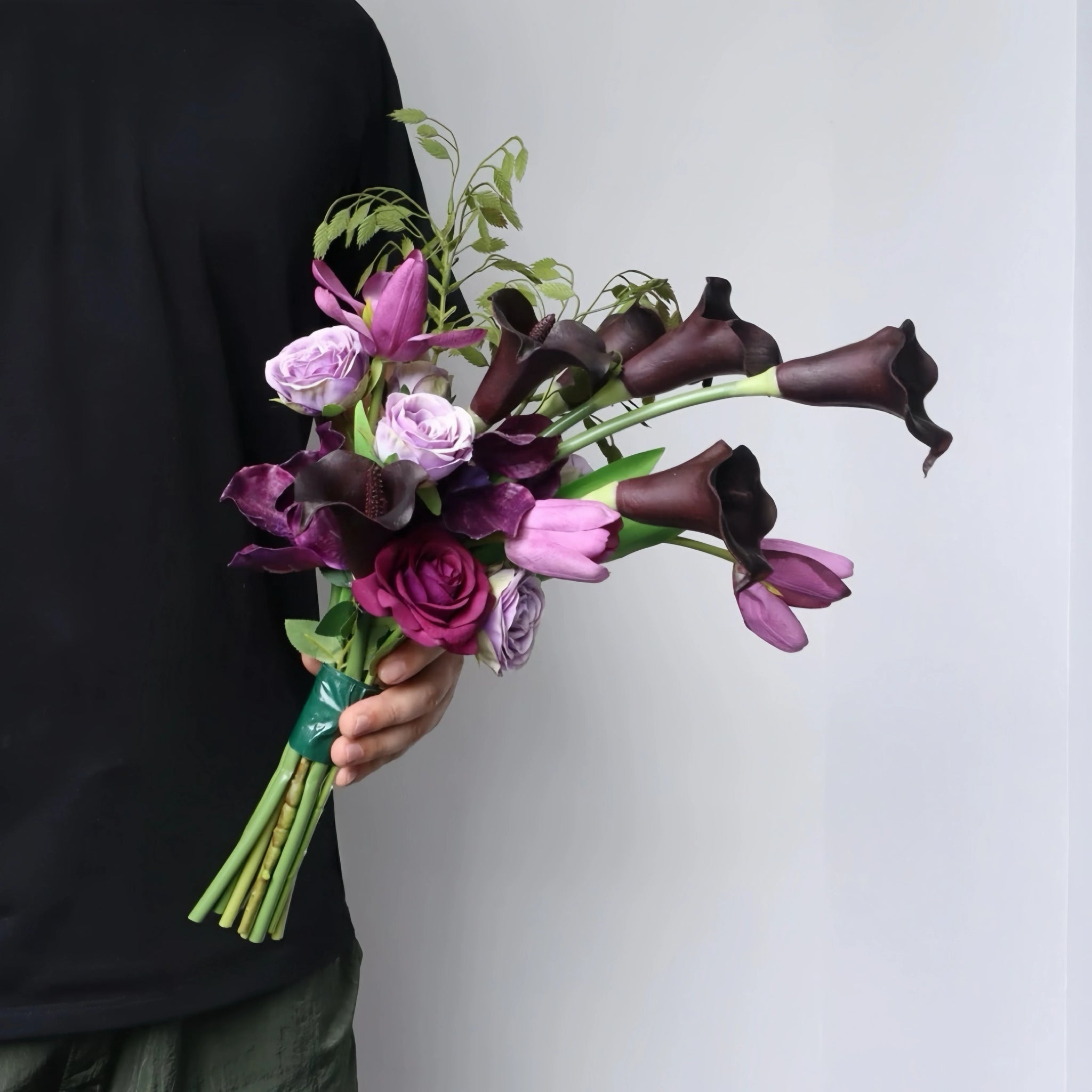 The Plum Reverie -Luxe Purple Faux Floral Bouquet